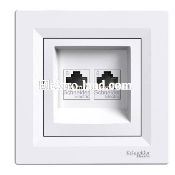 Розетка Schneider-Electric Asfora компьютерная RJ45 кат. 6 UTP белая